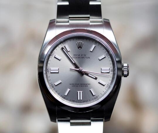 The gray dial Oyster Perpetual timepiece is cheap and with high performance.